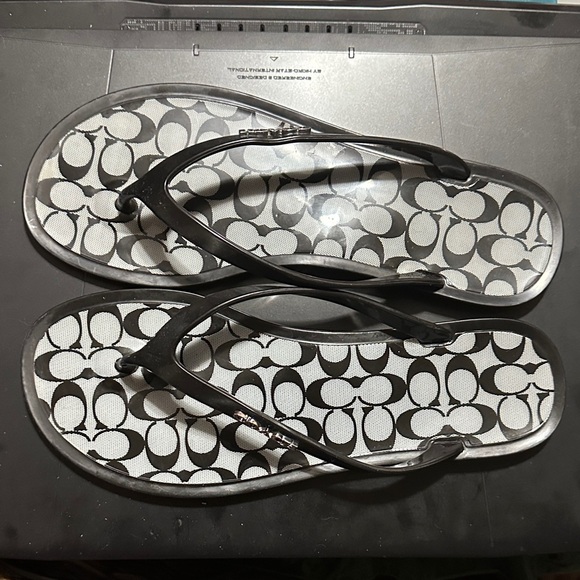 Coach Shoes - Coach LYRA Women Black and White Sandals Jelly Size 6